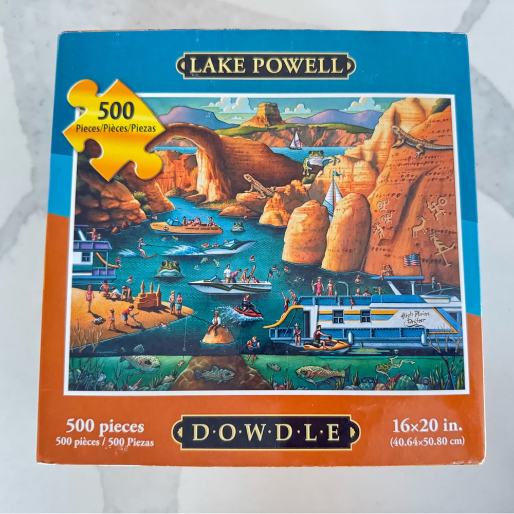 Dowdle “Lake Powell” 500-Piece Puzzle - 16 x20 inches. New Unused Unopened.